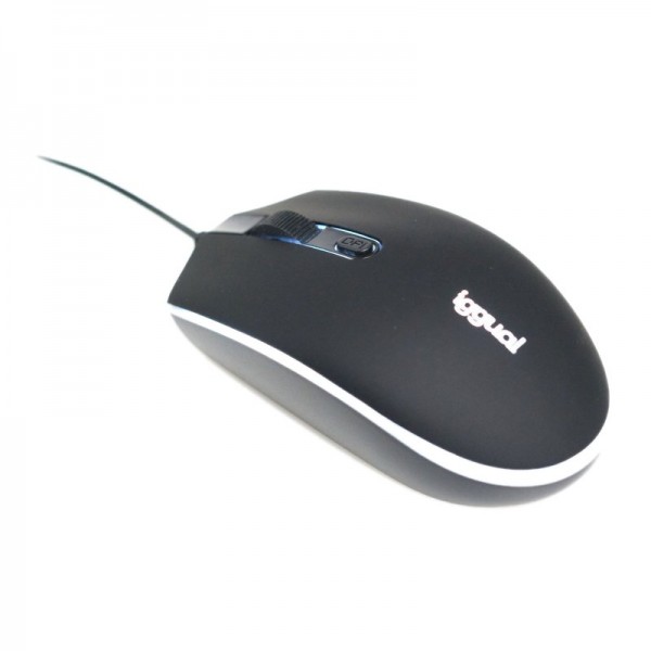 Iggual ratón óptico com-led-1600dpi negro