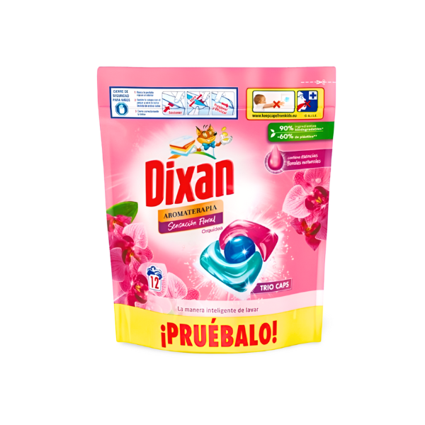 Dixan detergente Trio Caps Aromaterapia 12 cápsulas
