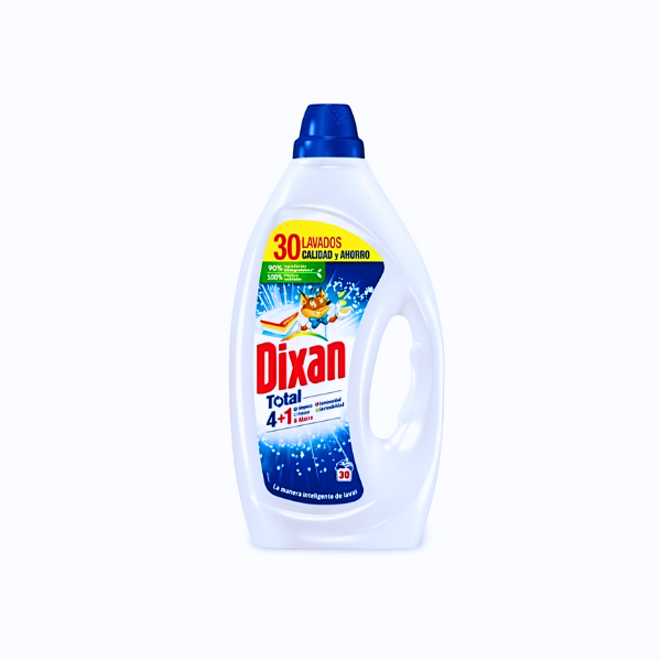 Dixan detergente gel total Más Concentrado 30 lavados