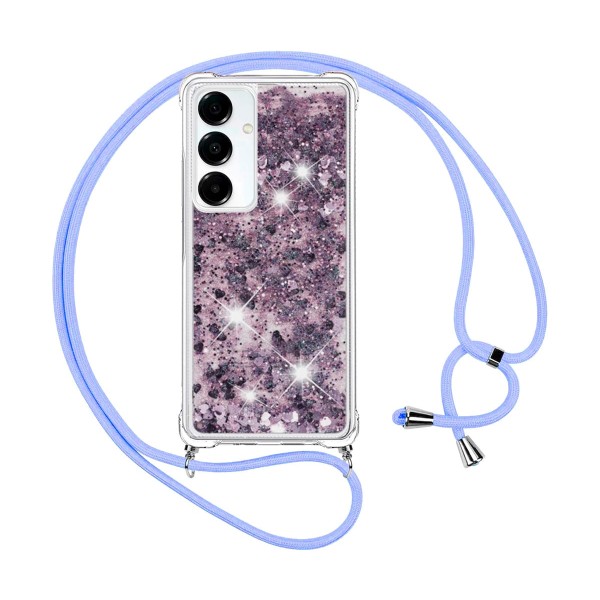 Jc funda trasera de silicona purpurina con cuerda / samsung galaxy a16